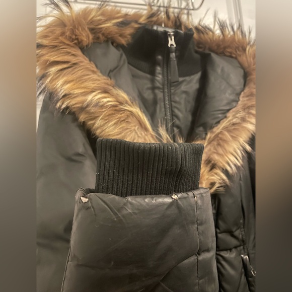 Mackage Black Puffer Jacket with Fur Trim - Picture 8 of 9